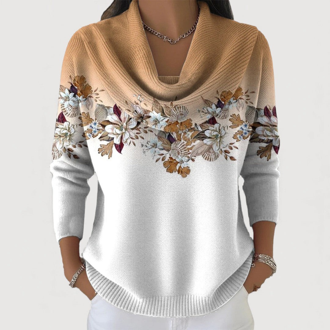 Serenity | Flower Sweater with Soft Neckline