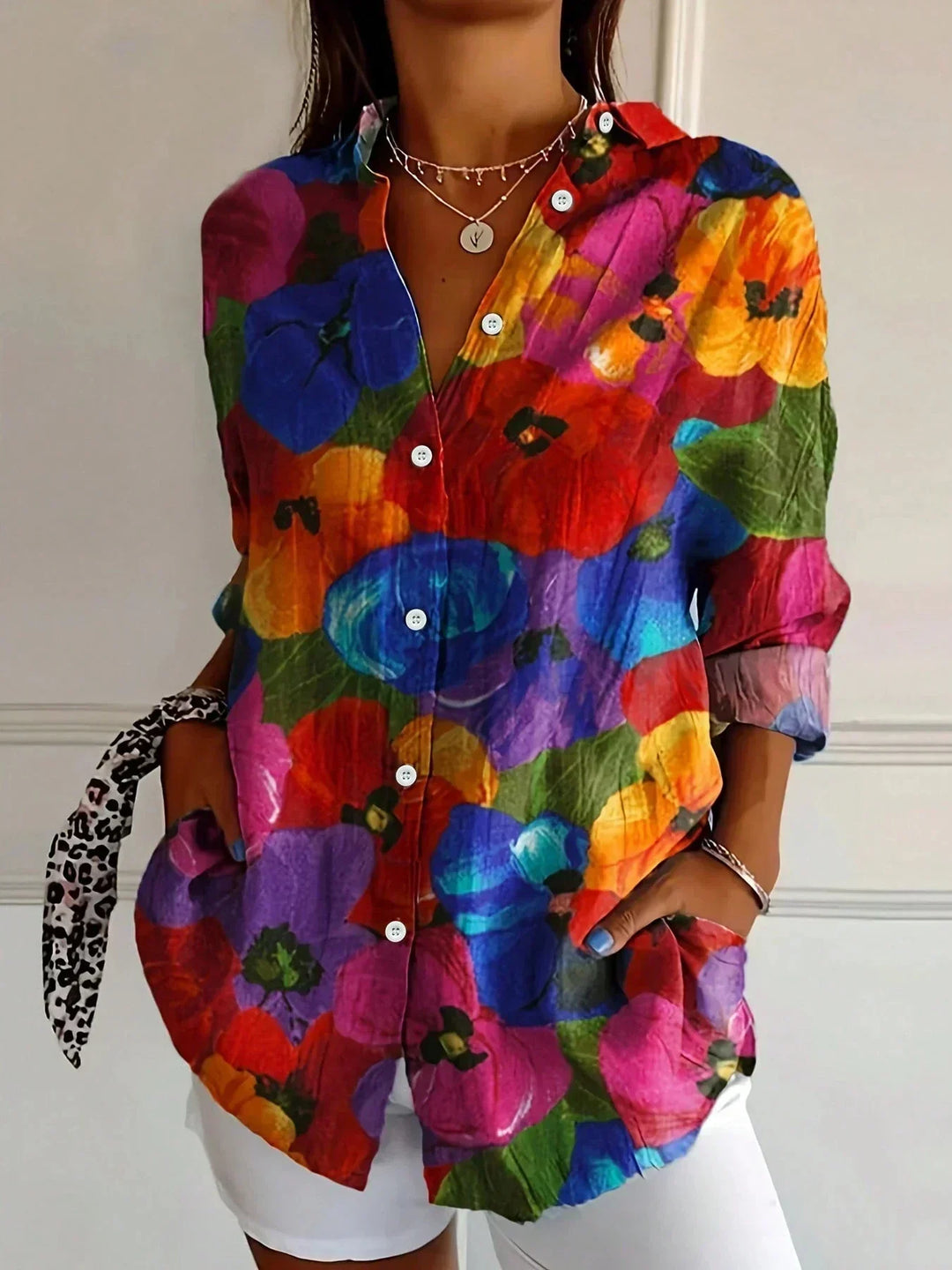 Sophie | Blouse with Colorful Print