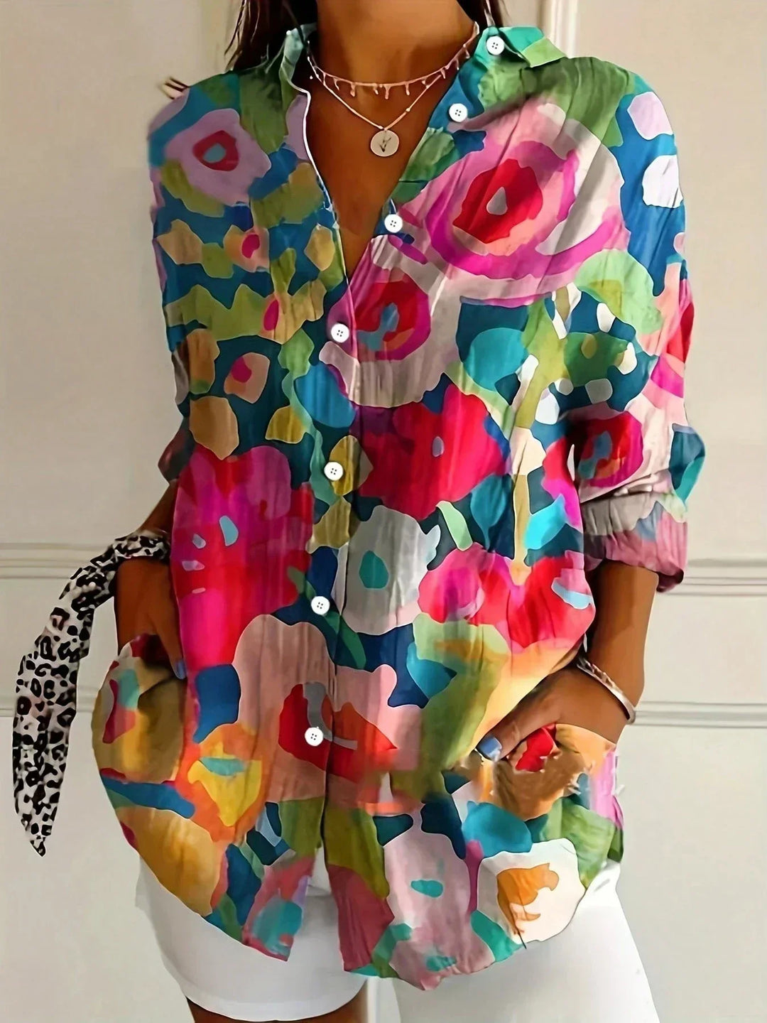 Sophie | Blouse with Colorful Print